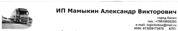 ИП Мамыкин Александр Викторович