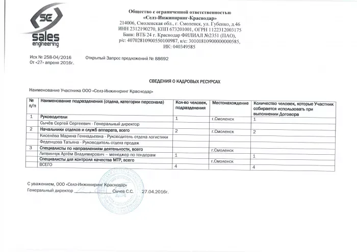 Селз-Инжиниринг Краснодар